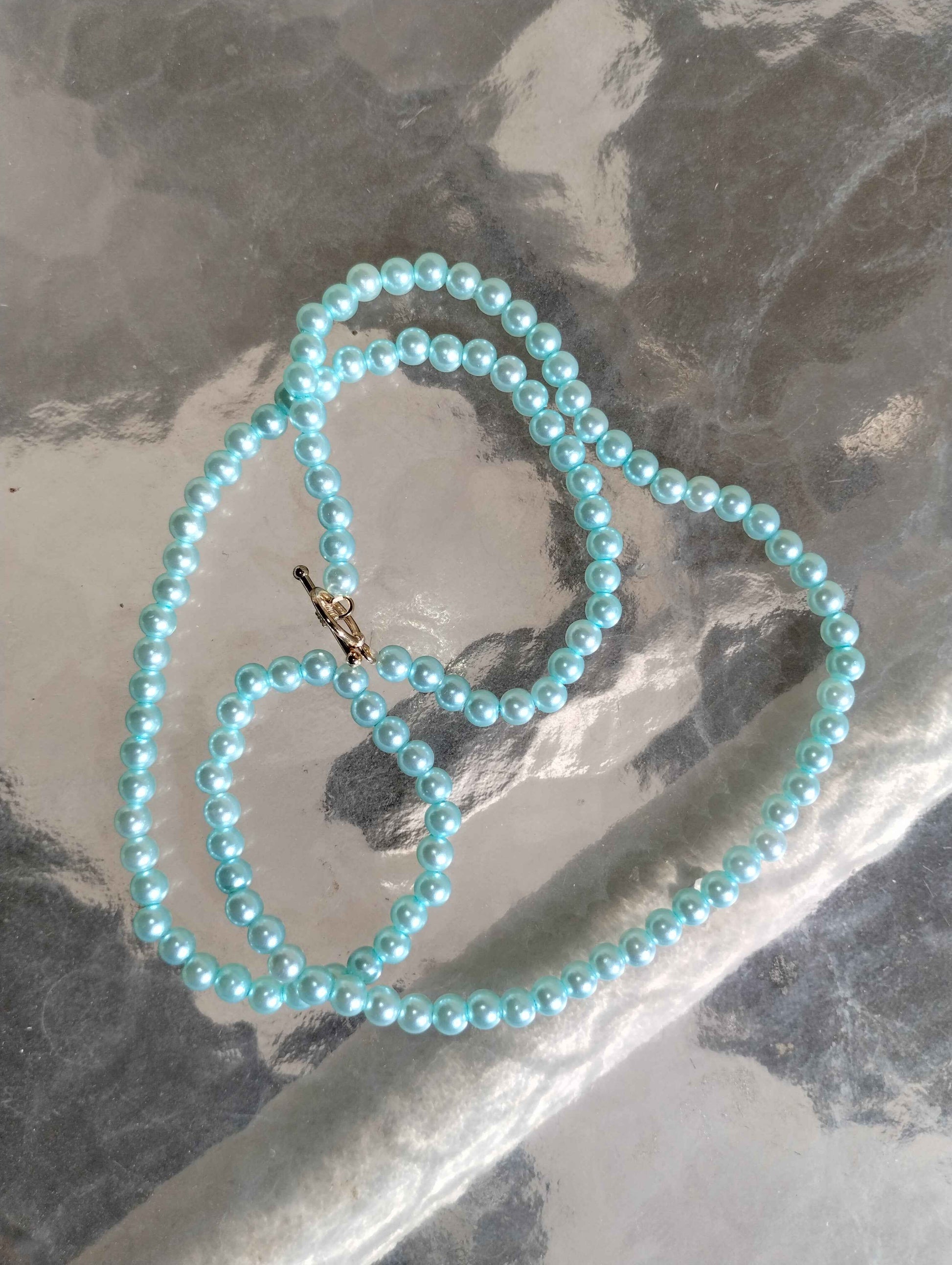 Teal Pearl Necklace