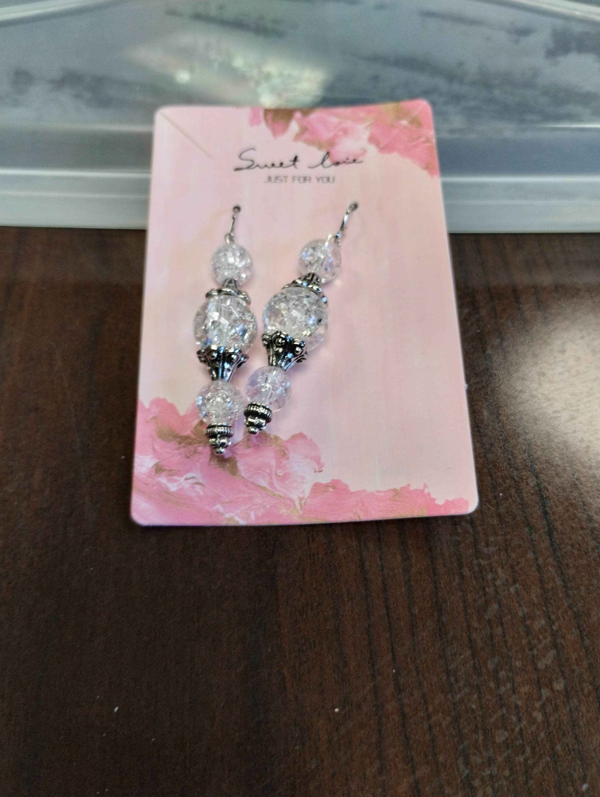 Clear Glass Earrings