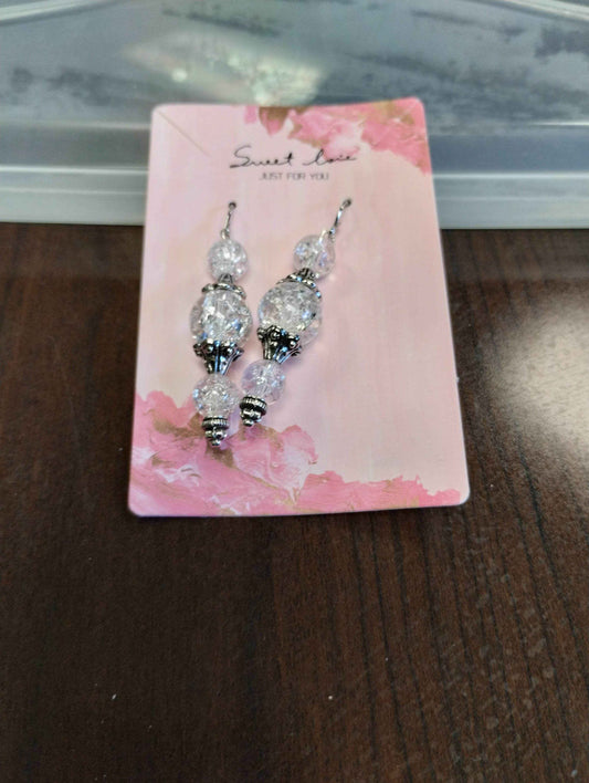 Clear Glass Earrings